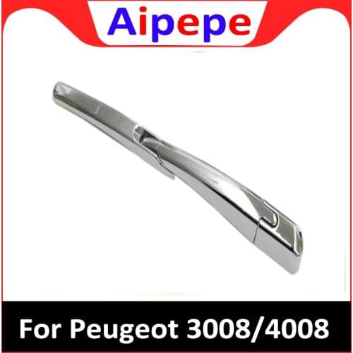 For Peugeot 3008 GT 3008GT 2017 2018 ABS Chrome Rear Trunk Window Wiper Arm Blade Cover Trim Overlay Nozzle Garnish Accessories