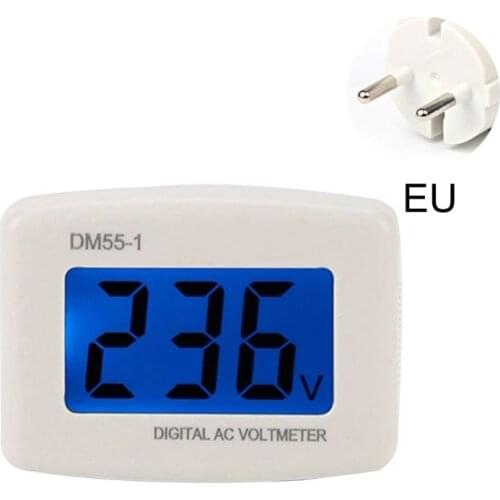 DM55-1 Digital LCD Voltage Test Monitor AC 80-300V Plug In Volt Meter Voltmeter 85WF