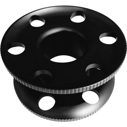 Compact Aluminum Finger Spool Dive Line Reel For Technical Scuba Divers BLK