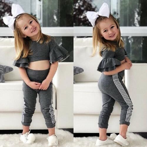 Fashion Boy Kids Toddler Baby Long T-Shirt+Pants Trousers Set Tracksuits Clothes 2Pcs Outfit 1-6Y