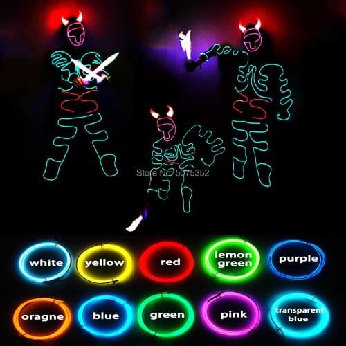 Music Festival Costume Robot Cosplay Led Costume Novelty Performance EL Wire Clothes Glowing Party Christmas Shining Costume