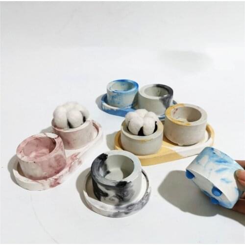 Round Flower Pot Silicone Mold DIY Concrete Molds For Succulents Cement Planter Molds