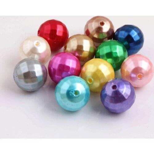 Kwoi Vita AAA Quality 20MM 100pcs/bag Chunky Acrylic Imitation earth pearl beads for Kids Necklace Jewelry