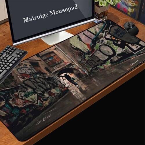 Mairuige European Low Price Promotional Game Mousepad Graffiti Street Rubber Section Office Desktop Computer Desk Decoration Mat