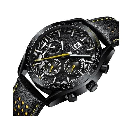 BEN NEVIS Fashion Mens Army Military Wristwatch Black Band Quartz Chronograph Watch Multifunction Clock Male Relogio Masculino