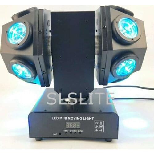New mini 12x10w RGBW 4IN1 LED Head Moving head beam Double Arms stage light