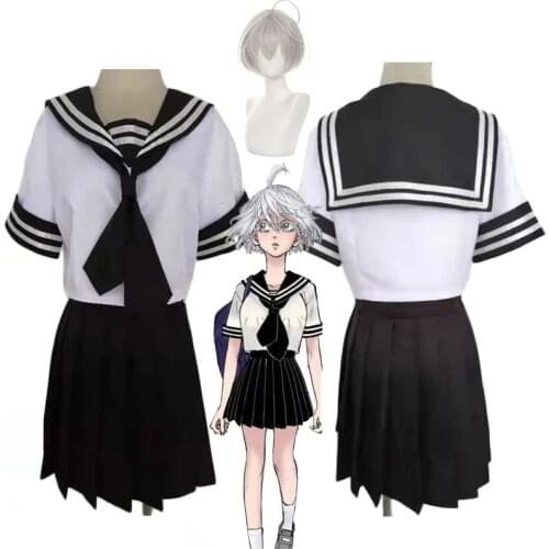 Anime Clothes Tokyo Revengers Cosplay Costumes Senju Kawaragi Skirt Shirt Wig Sailor Suit JK Uniforms School Girl Uniform Woman
