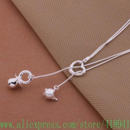 Silver Plated Necklace, Silver Plated fashion jewelry Tai chi xiao fei bead /emzanega bobakfia AN448