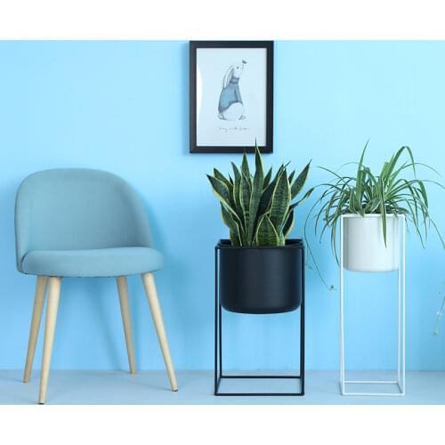 Nordic wrought iron flower stand single floor living room indoor balcony simple green plant large pot