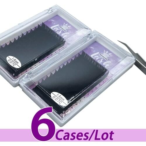 6pcs/lot factory wholesale 0.05/0.07 volume eyelash mix easy fan eyelash extensions fast easy fanning eyelash extension