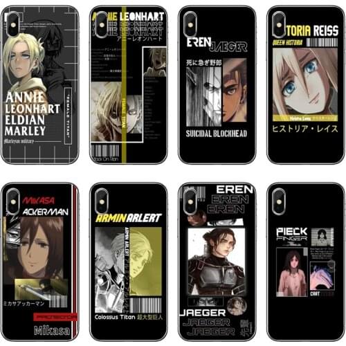 Silicone Cover Case Anime Attack on Titan For Xiaomi Mi 11 Note 10 10T 9 9T 8 Pro A2 Lite A3 A1 Poco F1 F2 M3 X3 NFC