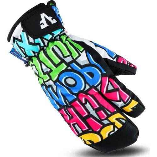 Thermal Winter Ski Gloves 3 Finger Mittens Snowboard Snowmobile Motorcycle Gloves Waterproof Outdoor Sports Gloves