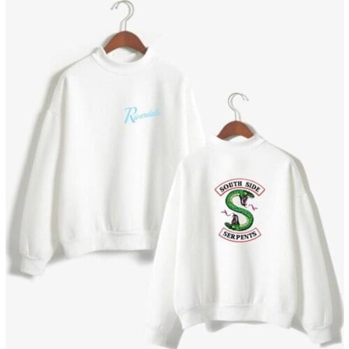 American TV Riverdale Hoodie Men South Side Serpents Print Fan Supportive Turtleneck Sweatshirt Casaul Tracksuit Poleron Hombre