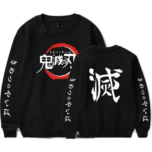 Anime Demon Slayer Kimetsu no Yaiba Sweatshirt fleece Sweaters and Pullovers plus size Hoodies casual Sweater Blouse Shirts