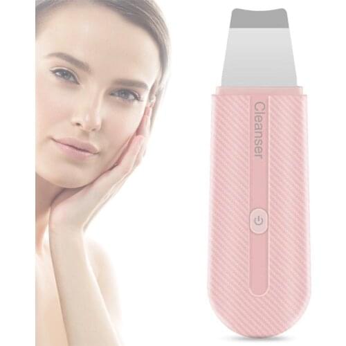 Ultrasonic Skin Scrubber Cleaning Tools Beauty Instrument Deep Face Facial Cleanser Vibrating Spatula Peeling Device Skin Care