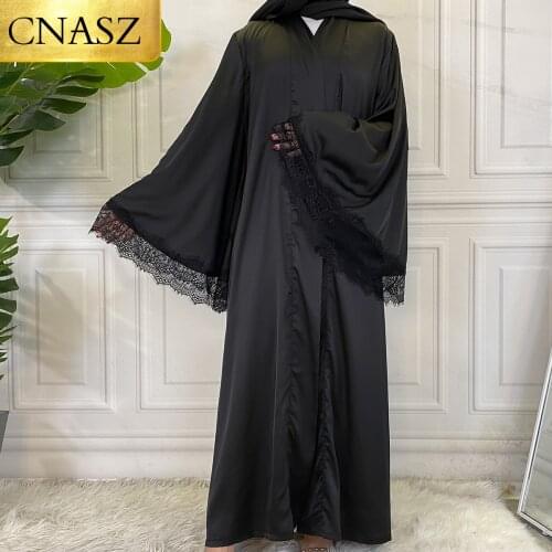 Abaya for Women Latest Fashion Lace Floral Abaya Dubai Middle East Clothing Islamic Robe Femme Hiver Islamic TurkeyWomen Kimono