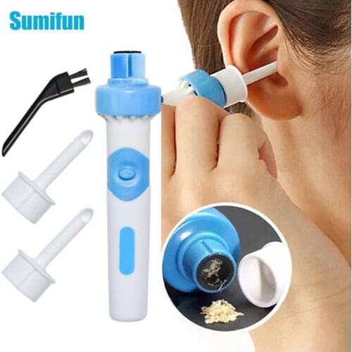 1Pcs Electric Ear Cleaner WITH 3 Safe Vibration Vacuum Ear Wax Pick Cleaner Painless Removal Soft Spiral Cleaning Health Care