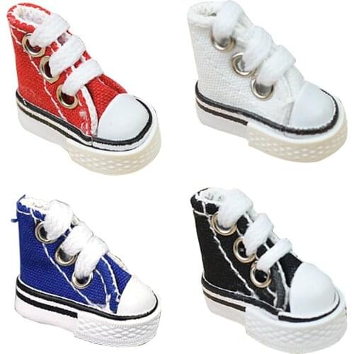 1PC Cute Mini Doll Shoes Finger Shoe Denim Canvas Shoes For Doll For Toy For Sharon Doll Boots Dolls Sneakers Accessories