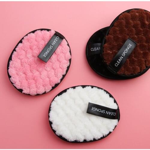 1pc Soft Microfiber Makeup Remover Face Cleaner Washable Reusable Facial Make Up Remover Wipe Pad Face Cleansing Puff