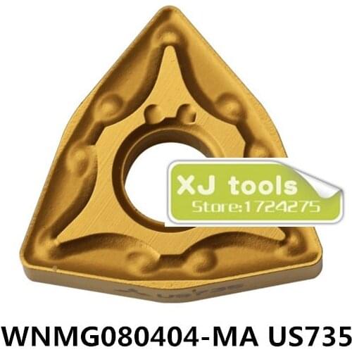 10pcs WNMG080404-MA US735/WNMG080408-MA US735 carbide inserts for MWLNR/WWLNR ,Turning Blades for Stainless Steel