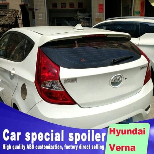 2011 2012 2013 rear window roof spoiler For Hyundai Verna high quality ABS material by primer or DIY color paint hatchback car