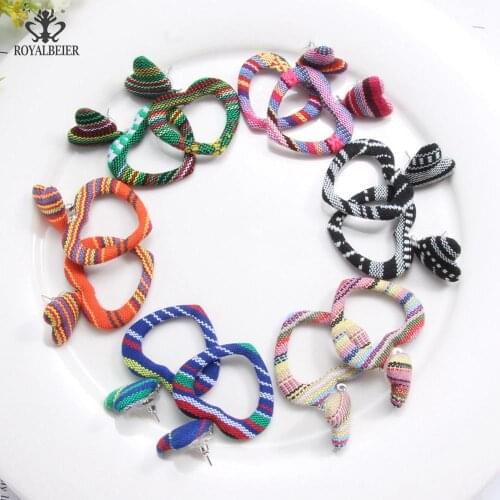 2020 New Fashion Pendant Earrings Women Heart-Shaped Exaggerate Simple Color Earrings for Party Jewelry Gifts ES0491a