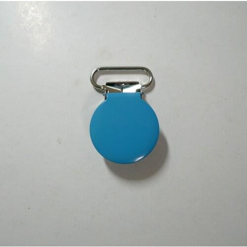 25pcs 20mm 3/4" #14 AQUA Round Pacifier Clips