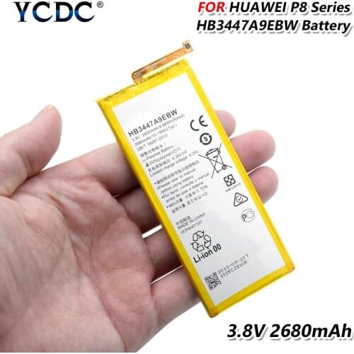 2680mAh HB3447A9EBW Mobile Phone Battery for Huawei Ascend P8 GRA-L09 L03 Rechargeable Phone Li-ion Baterija Accumulator