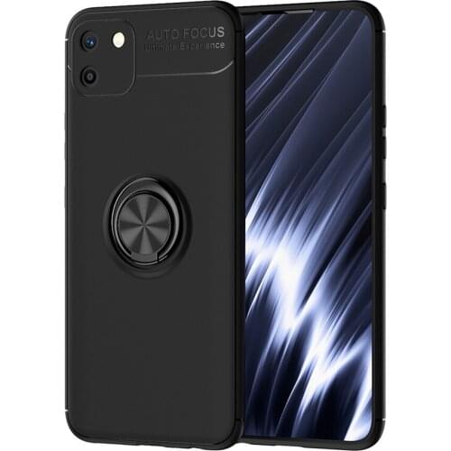 For Oppo Realme C11 Case Luxury Ring Back Cover Soft ShockProof Silicone Case For OPPO Realme C11 C 11 RealmeC11 Phone Cases