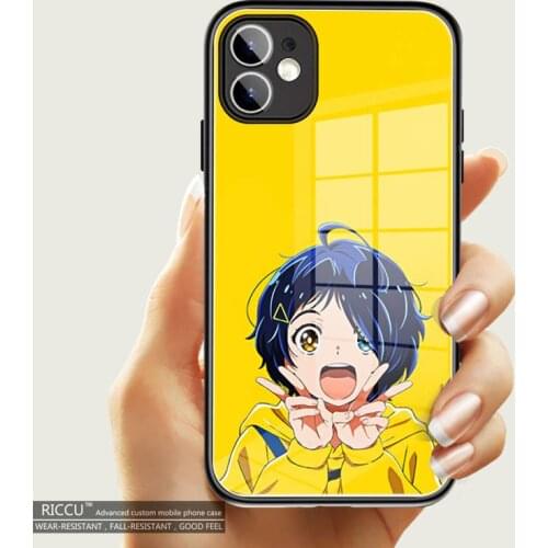 WONDER EGG PRIORITY Anime Phone Case Tempered Glass For iPhone 11 Pro XR XS MAX 8 X 7 6S 6 Plus SE 2020 12Pro Max Mini Covers