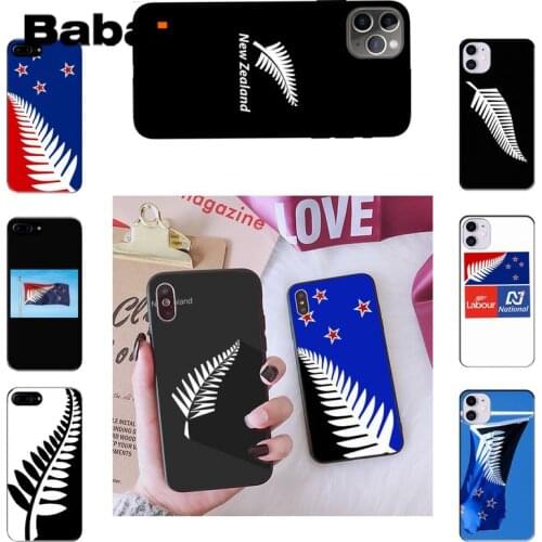 Babaite NZ New Zealand Flag Black TPU Phone Case For iPhone 8 7 6 6S Plus X XS MAX 5 5S SE XR 11 11pro promax 12 12Pro Promax