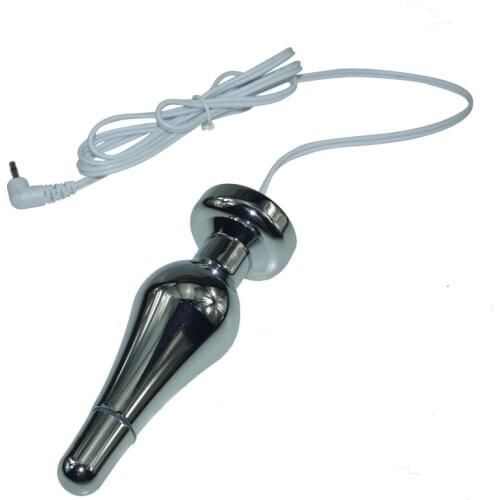 Electric wave physical shock therapy device metal anal plug breast massager electro butt sex toys
