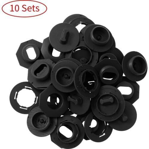 10 Sets Automobile Floor Mat Fixers Plastic Retainer Clips Round Fixing Car Pad Clamps Anti-Slip Buckle Fastener for Floor Mats