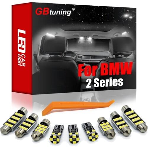 GBtuning No Error LED Interior Light 5PCS For BMW 2 Series F22 F87 Coupe 218i 220d xDrive 220i 225d 228i 2014 2015+ Vehicle Bulb