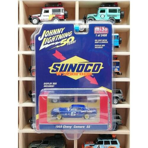 Johnny Lightning 1/64 Chevrolet Camaro sunoco 50th anniversary Collection Die-casting Simulation Alloy Model Children Toys