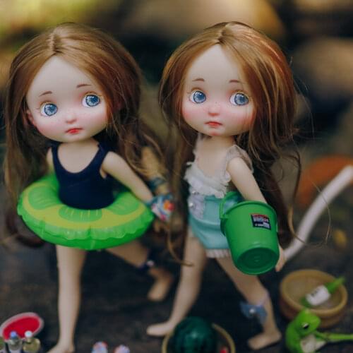 Monst Savage Baby Rubber Dolls Height 20 Childlike Innocence Lovely Toys 4 style Summer Girl Makeup Cartoon 1/9 Cute BJD Doll