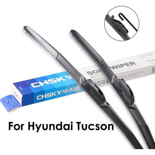 CHSKY Car Windshield Wiper Blade For Hyundai Tucson 2004 2005 2006 2007 2008 2009 2010 2011 2012 2013 2014 Fit Hook Arms Wipers