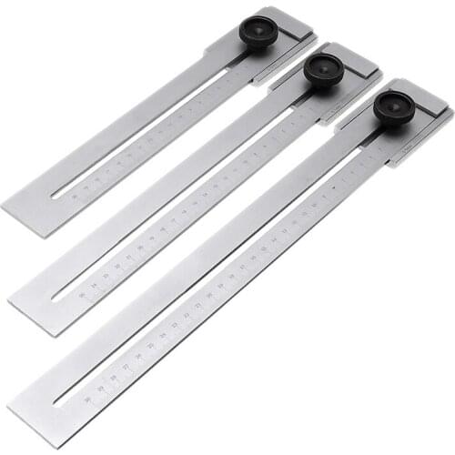 Marking ruler 0-200mm 0-250mm 0-300mm Screw Cutting Marking Gauge Mark Scraper Tool For Woodworking Measuring layout tools