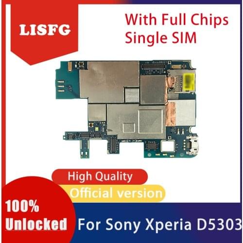 LISFG Motherboard For Sony Xperia T2 Ultra D5303 Motherboard,100% Unlocked Mainboard For Sony Xperia T2 Ultra D5303 Logic Board
