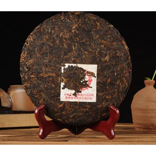Aged Zhong Cha Green Seal Chinese Yunnan Shu Pu-erh Ripe 357g CNNP