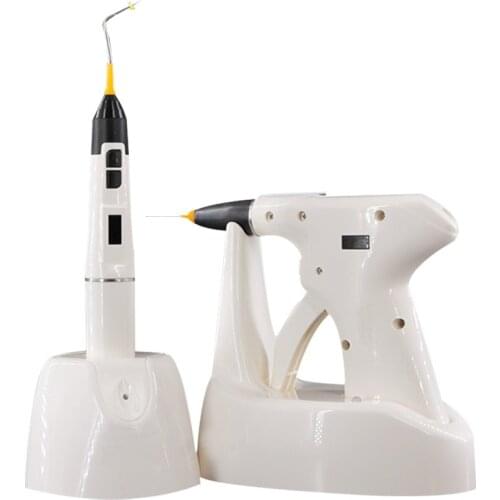 Dental Endo Obturation System R20 2 in 1 Hot Melt Filling Gun Pen OLED LCD Display 4PCS Heating Tip Endodontic Dentistry Tool