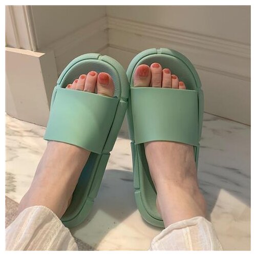 Japanese and Korean wind ins fashion womens slippers Korean version of the indoor bathroom non-slip couple simple slippers man