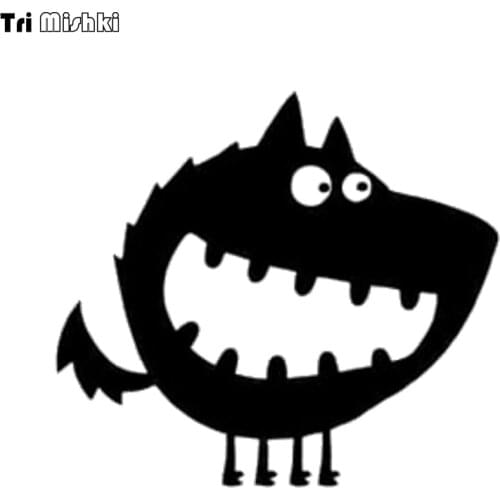 Tri mishki HZX1391 cute cartoon monsters car sticker Vinyl Decals Waterproof sticker on Car Body Rear Window