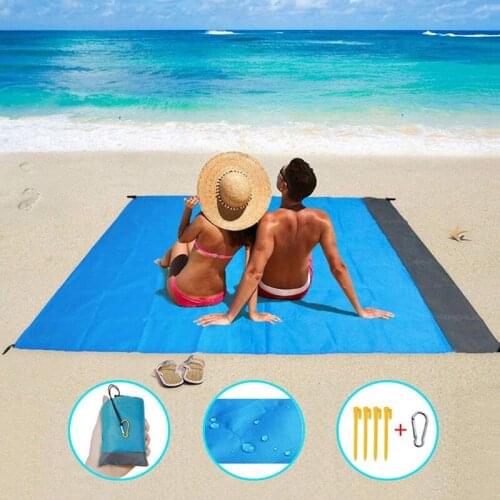 Outdoor Waterproof Beach Blanket Portable Picnic Mat Folding Camping Mat Ground Mattress Lightweight Bed Sleeping Pad