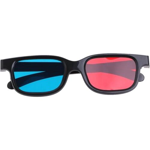 Universal Black Frame Red Blue Cyan Anaglyph 3D Glasses 0.2mm For Movie Game DVD