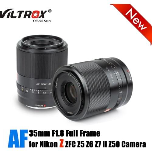 VILTROX AF 35mm F1.8 Full Frame Wide Angle Prime Lens Large Aperture Z Mount for Nikon ZFC Z6 II Z7 Z50 Camera Lens