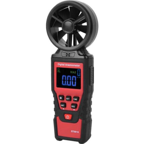 Windmeter ST6816 LCD Handheld Digital Anemometer Wind Speed Temperature Meter Tester Air Flow Meter