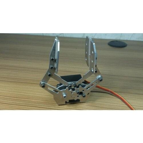Metal Robot Claw Manipulator Gripper Mechanical Arm Clamp Gripper with 180 Degree Servos for Arduino DIY Project STEM Toy Parts