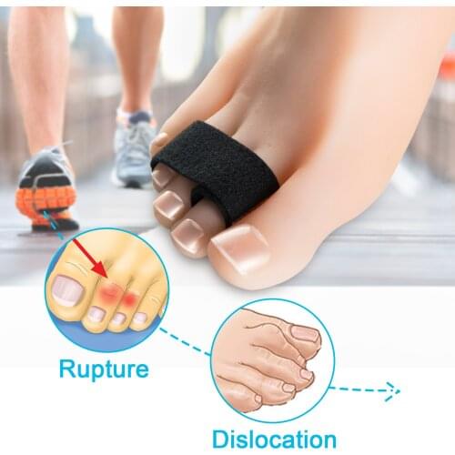 1 Pair Toe Corrector Straightener Wrap Cushioned Bandages Black Straightener Hammer Toe Hallux Valgus Corrector Bandage Toe