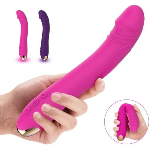 10 Modes Real Dildo Vibrator Soft Silicone USB Charge G Spot Clitoris Stimulator Vagina Massager Masturbator Sex Toys for Women
